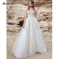 NumberSea Sexy Abito da Sposa con Paillettes e Pizzo, Avorio Bianco, Abito da Sposa