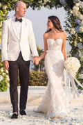 Sexy trägerloses Sweetheart-Mermaid-Hochzeitskleid Brautkleider mit Spitze