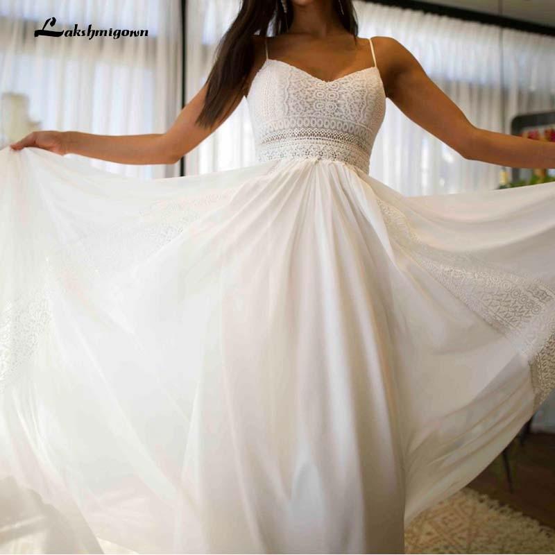 Vestido de noiva sexy de verão NumberSea com aplicações de renda