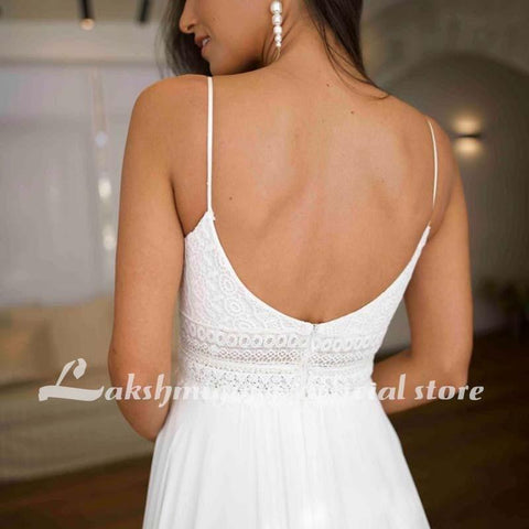 NumberSea Sexy Sommer Brautkleid mit Spitzenapplikation