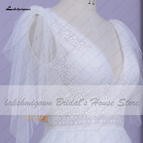 NumberSea Sexy Brautkleid A-Linie 2021 Brautkleider V-Ausschnitt