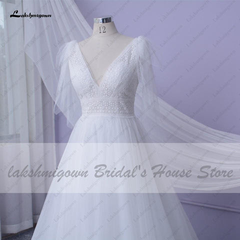 NumberSea Sexy Brautkleid A-Linie 2021 Brautkleider V-Ausschnitt