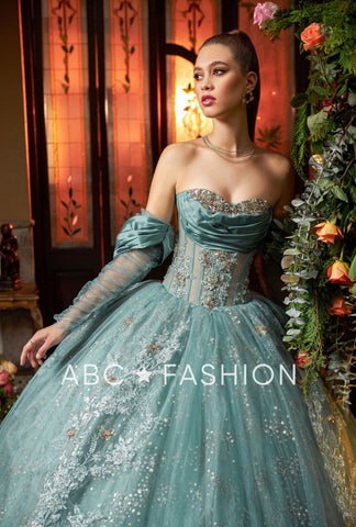 Transparentes Korsett-Quinceanera-Kleid von Ragazza EV09-609