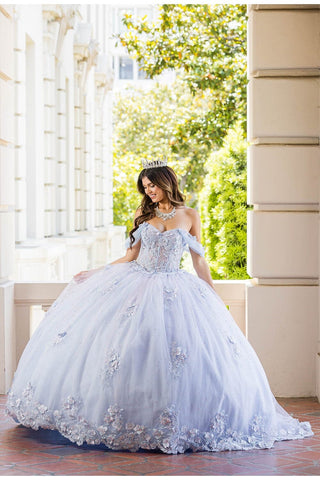 Transparentes Korsett-Ballkleid mit Herzausschnitt von Petite Adele PQ1022