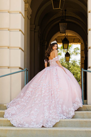 Transparentes Korsett-Ballkleid mit Herzausschnitt von Petite Adele PQ1022