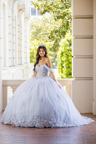 Transparentes Korsett-Ballkleid mit Herzausschnitt von Petite Adele PQ1022