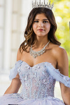 Sheer Corset Sweetheart Ball Gown by Petite Adele PQ1022