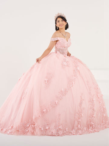 Transparentes schulterfreies Quinceanera-Kleid von Fiesta Gowns 56496