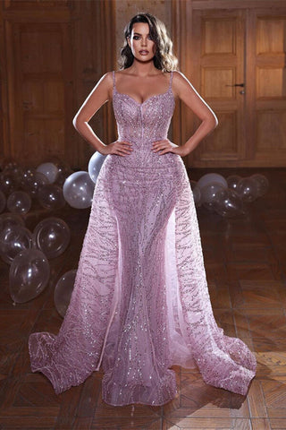 Long Sweetheart Spaghetti Straps Mermaid Evening Formal Dress