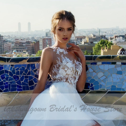 NumberSea Kurze Vorne Hinten Lange Elegante Braut High Low Brautkleider