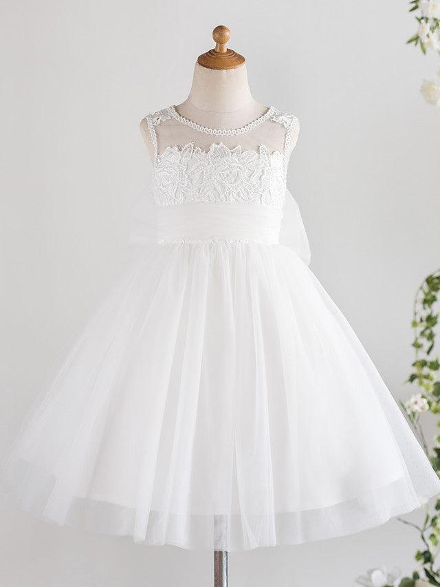 Short Princess Tulle Wedding First Communion Birthday Flower Girl Dresses