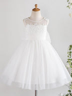 Short Princess Tulle Wedding First Communion Birthday Flower Girl Dresses