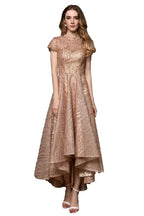 Short Sleeves Sequins Beading Hi-Lo Cocktail Dress by misshow.com