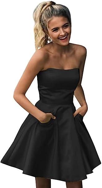 فساتين تخرج بخط عنق على شكل قلب مع جيوب SYH76