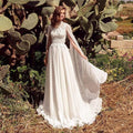 Robe de mariée boho simple plage NumberSea avec cape et dos nu en dentelle