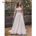 NumberSea Robes de mariée plage simples 2021 Sexy Épaules dénudées