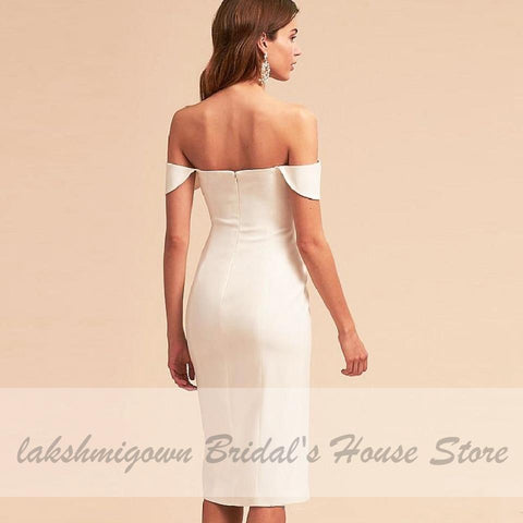 NumberSea Einfaches Strandkleid aus elfenbeinfarbenem Satin, sexy Brautkleider