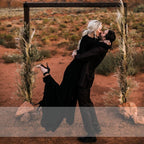 NumberSea Simple Sexy Black Wedding Dress Long Sleeves