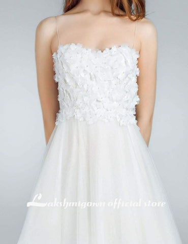 NumberSea Einfache sexy Bohemian Brautkleider