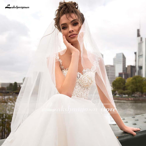 NumberSea Schlichtes, trägerloses A-Linien-Brautkleid mit Herzausschnitt
