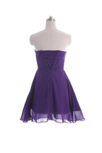 Simply Chiffon Strapless Bridesmaid Dress Homecoming Dress  PG039