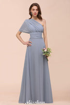 Sleeveless A-line Bridesmaid Dress Floor-Length Formal Dress