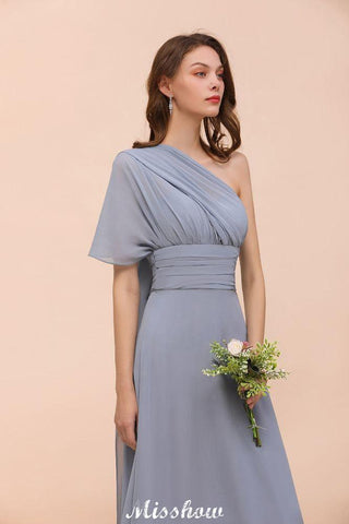 Ärmelloses A-Linien-Brautjungfernkleid, bodenlanges Abendkleid