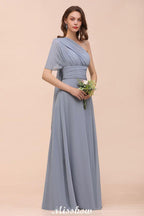 Sleeveless A-line Bridesmaid Dress Floor-Length Formal Dress
