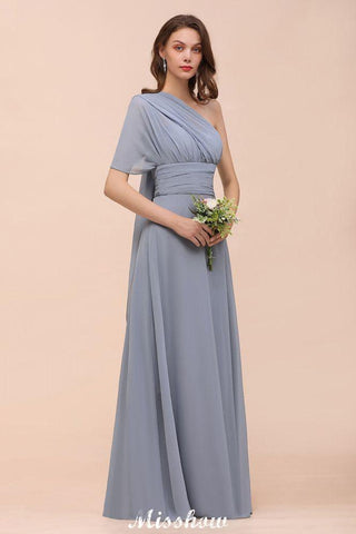 Ärmelloses A-Linien-Brautjungfernkleid, bodenlanges Abendkleid