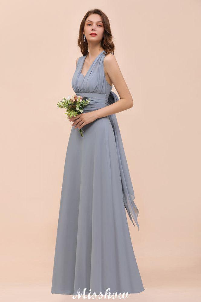 Sleeveless A-line Bridesmaid Dress Floor-Length Formal Dress