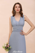 Sleeveless A-line Bridesmaid Dress Floor-Length Formal Dress