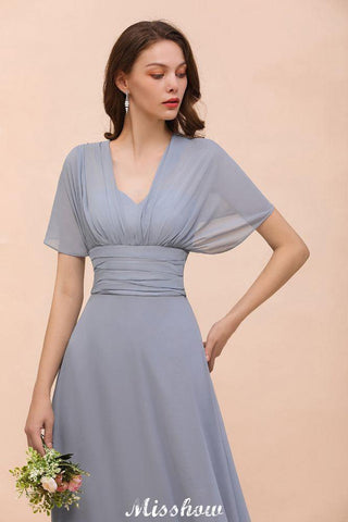 Ärmelloses A-Linien-Brautjungfernkleid, bodenlanges Abendkleid