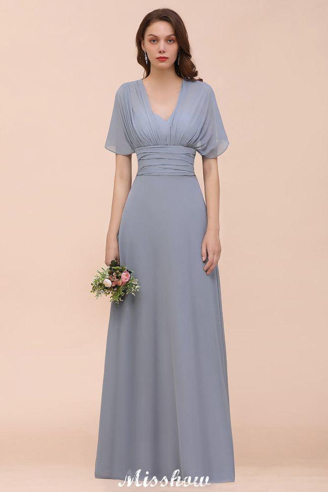 Sleeveless A-line Bridesmaid Dress Floor-Length Formal Dress