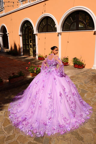 Ärmelloses Quinceanera-Kleid mit Glockenärmeln von Amarra 54299