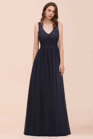 Ärmelloses schwarzes A-Linien-Abend-Maxikleid aus Chiffon, Brautjungfernkleid, formelles Kleid