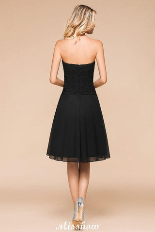 Ärmelloses Black Tie Affair Kleid für besondere Anlässe Mini-Brautjungfernkleid