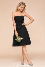 Sleeveless Black Tie Affair Special Occasion Dress Mini Bridesmaid Dress