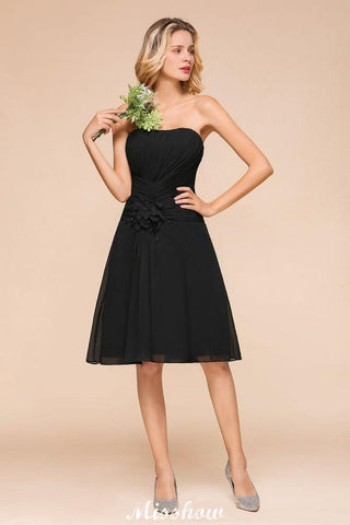 Ärmelloses Black Tie Affair Kleid für besondere Anlässe Mini-Brautjungfernkleid