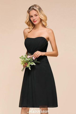 Ärmelloses Black Tie Affair Kleid für besondere Anlässe Mini-Brautjungfernkleid