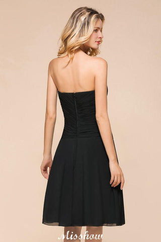 Ärmelloses Black Tie Affair Kleid für besondere Anlässe Mini-Brautjungfernkleid