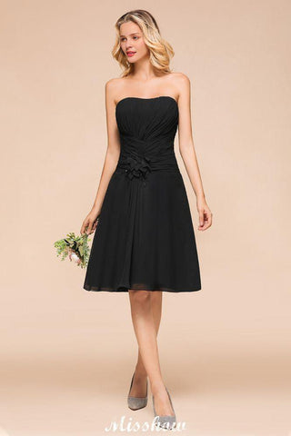 Ärmelloses Black Tie Affair Kleid für besondere Anlässe Mini-Brautjungfernkleid