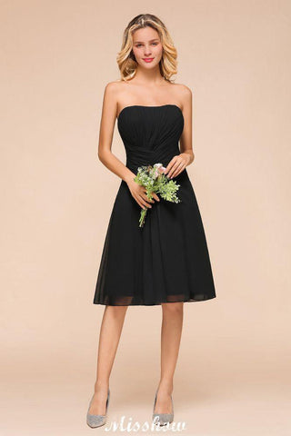 Ärmelloses Black Tie Affair Kleid für besondere Anlässe Mini-Brautjungfernkleid