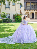 Abito da Quinceañera senza maniche a mantello di House of Wu 26074