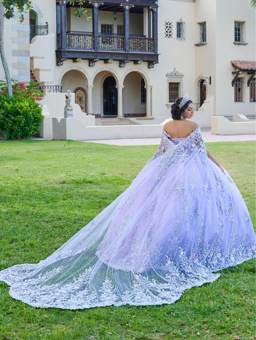 Ärmelloses Cape Quinceanera-Kleid von House of Wu 26074
