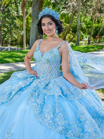 Ärmelloses Cape Quinceanera-Kleid von House of Wu 26077