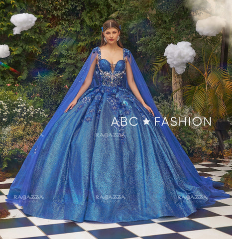 Ärmelloses Cape Quinceanera-Kleid von Ragazza EV50-650