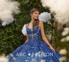 Sleeveless Cape Quinceanera Dress by Ragazza EV50-650