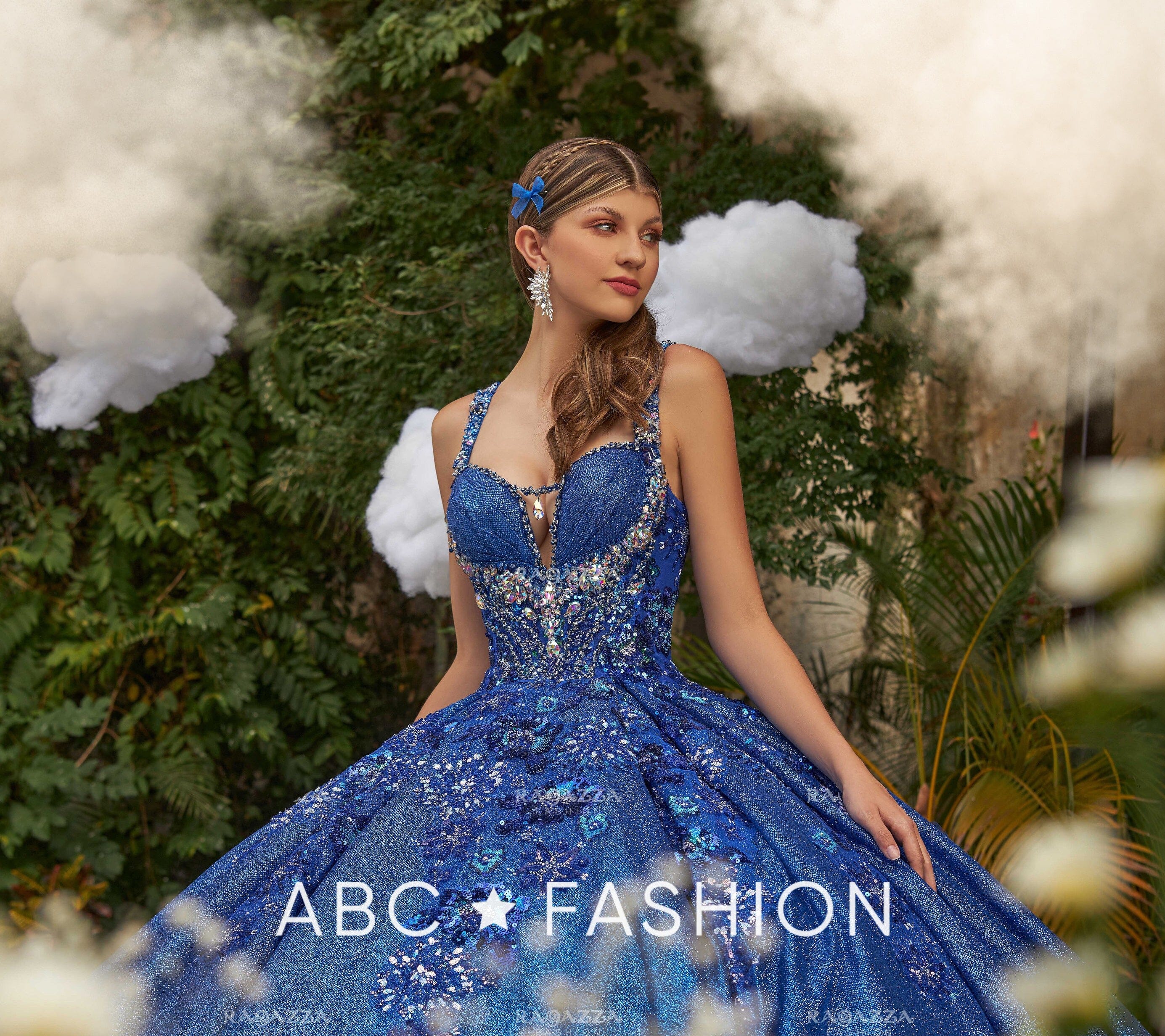 Sleeveless Cape Quinceanera Dress by Ragazza EV50-650