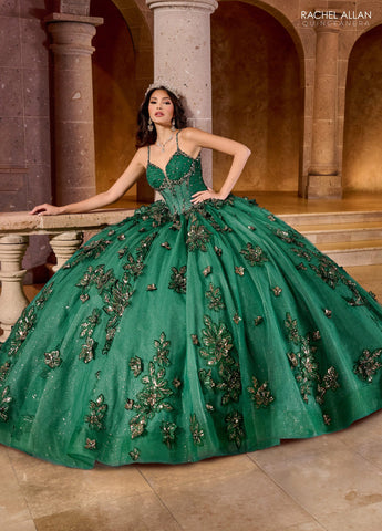 Vestido de festa de quinze anos sem mangas, de Rachel Allan RQ1149