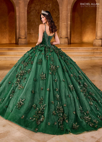 Vestido de festa de quinze anos sem mangas, de Rachel Allan RQ1149
